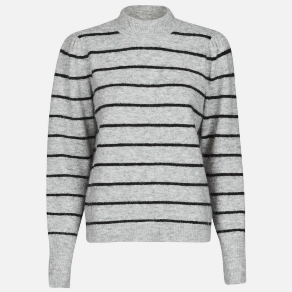 Vero Moda Cornelia Wool Blend Puff Sleeve Mock Neck Sweater